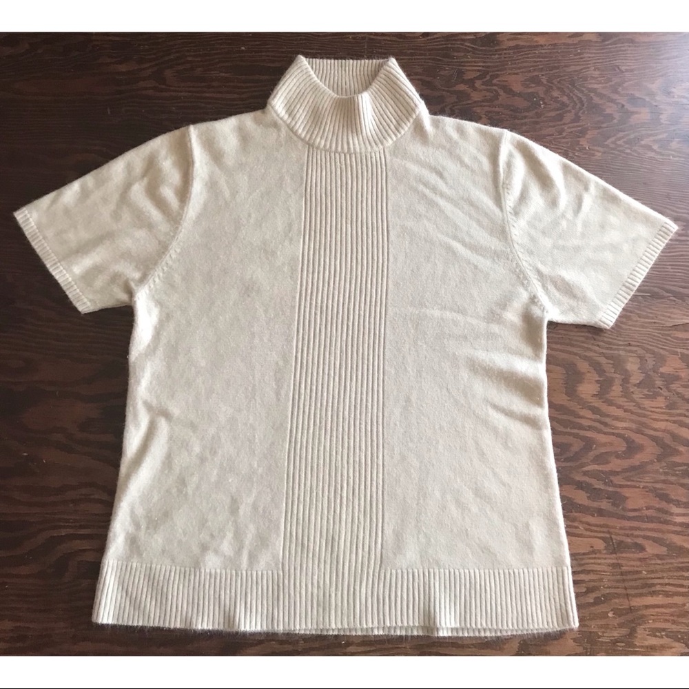 wardrobe essentials petite small cream mock neck